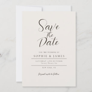 Invitation Mariage Neutre Minimaliste Moderne Enregistrer La