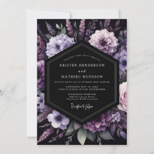 Invitation Mariage Nocturne Humeur Pourpre