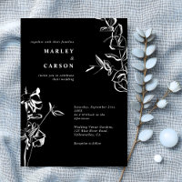 Mariage noir à poil dessiné à la main