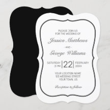 Mariage noir blanc minimaliste moderne