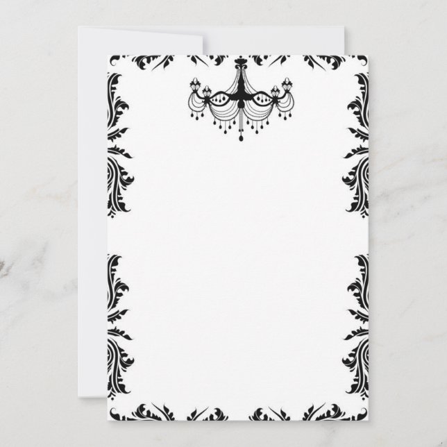 Invitation Mariage noir et blanc (Devant)