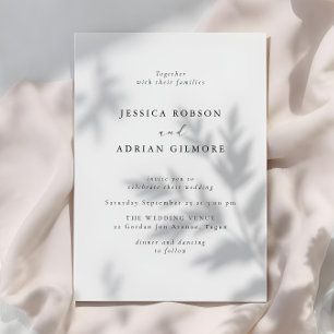Invitation Mariage noir et blanc minimaliste moderne