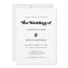 Mariage noir et blanc rétro élégant