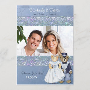 Invitation Mariage Nounours de mariée et de chambre