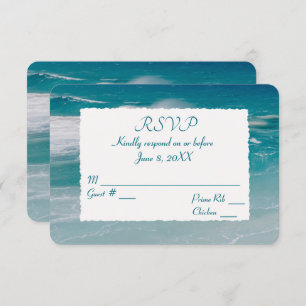 Invitation Mariage Ocean Beach RSVP