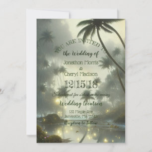 Invitation Mariage Océan et Palmiers