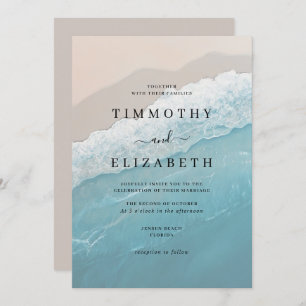 Invitation Mariage Ocean Sand Beach