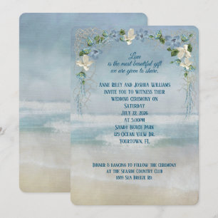 Invitation Mariage Ocean Seashore