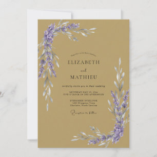 Invitation Mariage Ochre Douce Lilas Wisteria