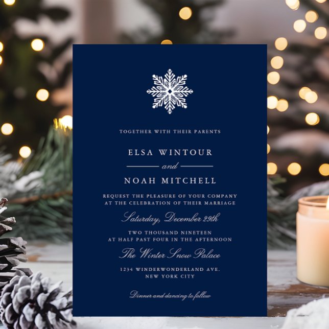 Invitation Mariage officiel de la Marine Snowflake (Créateur téléchargé)