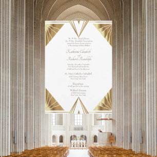 Invitation Mariage officiel Glam Gold Frame Mariage blanc