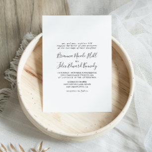 Invitation Mariage officiel minimaliste simple