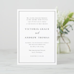 Invitation Mariage officiel simple de parent noir