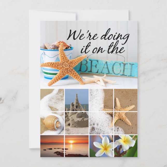 Invitation Mariage officieux de plage de Starfish (Devant)