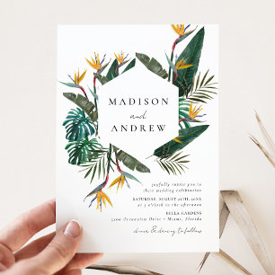 Invitation Mariage Oiseau de Paradis Aquarelle