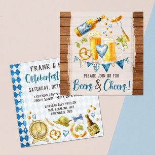 Invitation Mariage Oktoberfest Fête Bavaroise Rustique de Biè