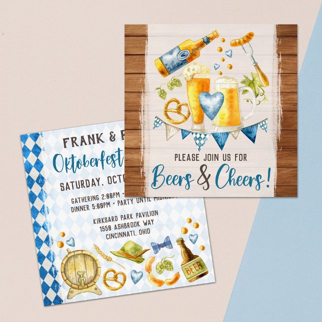 Invitation Mariage Oktoberfest Fête rustique à la bière bavar (Créateur téléchargé)