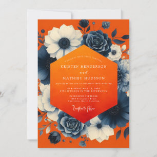 Invitation Mariage Opulence Florale Orange