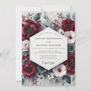 Invitation Mariage Opulent Fleur de Bourgogne