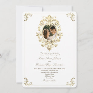 Invitation Mariage or baroque