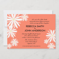Mariage orange avec marguerites blanches