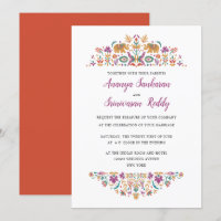 Mariage orange indien Eléphant Fleur