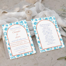 Mariage Orange Verona Sunset Blue Flowers