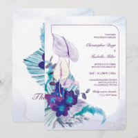 Mariage Orchidée Bleue et Arum Lily