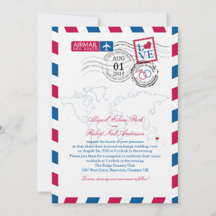 Invitation Mariage oriental de par avion d'Austraila
