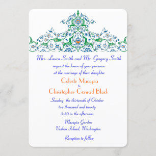 Invitation Mariage ou parti marocain arabe perse