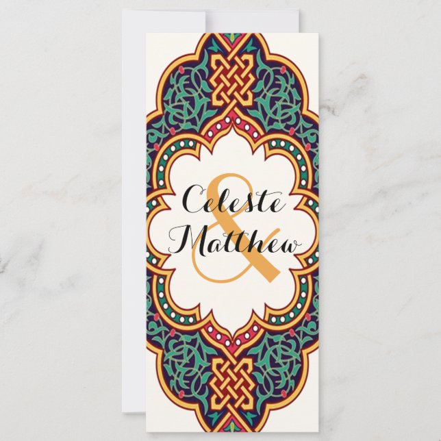 Invitation Mariage ou parti marocain arabe perse (Devant)