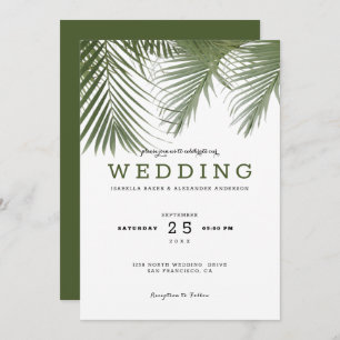 Invitation Mariage Palm Trees