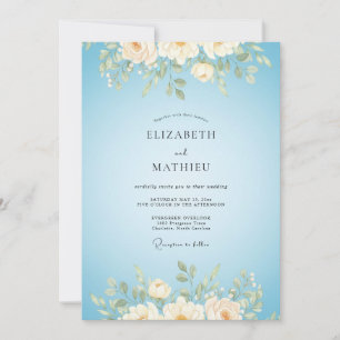 Invitation Mariage Paon de Beurre de Ciel
