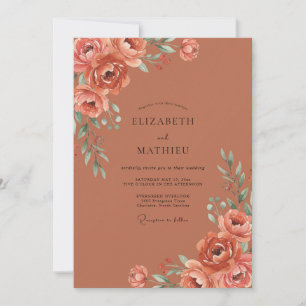 Invitation Mariage Paon de Rust