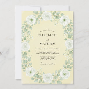 Invitation Mariage Papillon Blanc Beurre