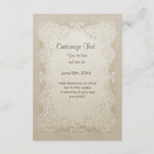 Invitation Mariage papillon de dentelle florale