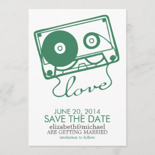 Invitation Mariage parfait Mix Enregistrer la date {green}