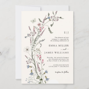Invitation Mariage Pastel Fleur des Champs
