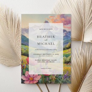 Invitation Mariage paysager Rustic Mountain Fleur sauvage