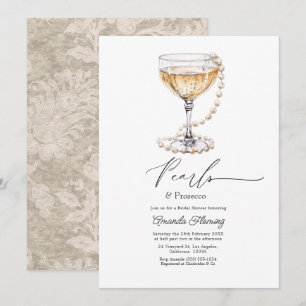 Invitation Mariage Pearl & Prosecco Champagne