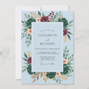 Invitation Mariage peint ciel de Bourgogne