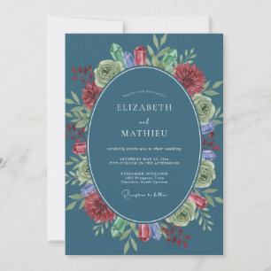 Invitation Mariage Peint en Bourgogne Ardoise