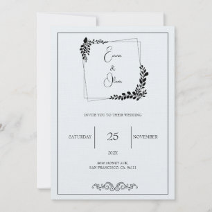Invitation mariage personnalisable Invitati "Novembre Eleganc