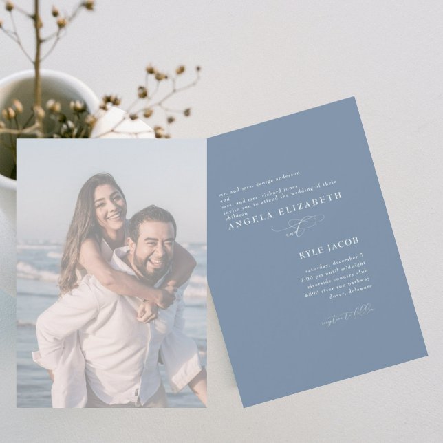 Invitation Mariage personnalisé avec photo simple et élégant  (Créateur téléchargé)