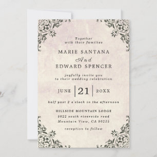 Invitation Mariage personnalisé élégant et gai