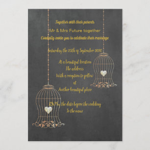 Invitation Mariage PERSONNALISÉ EN CLASSEUR D'OISEAU RUSTIQUE