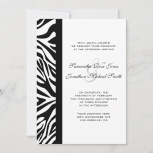 Invitation Mariage personnalisé noir et blanc