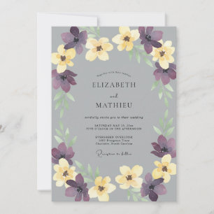 Invitation Mariage Pétale de Beurre de Prune
