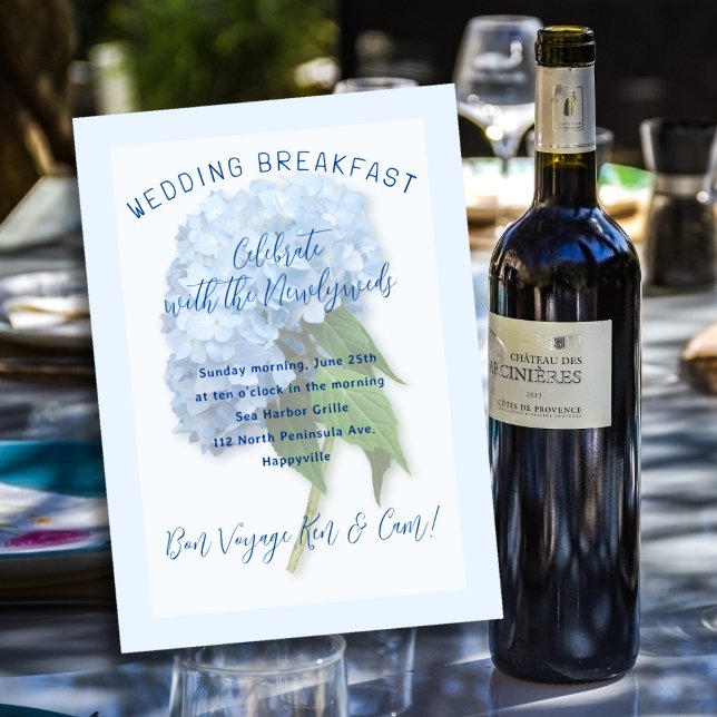 Invitation Mariage Petit-Déjeuner Newlywes Blue Heaven Invita (Créateur téléchargé)