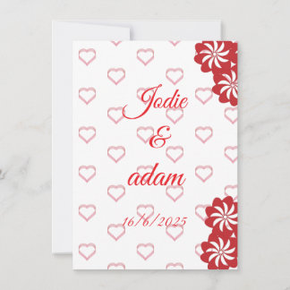 Invitation mariage petits coeurs